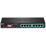 TRENDnet 8-Port Gigabit Long Range Poe+ Switch; TPE-LG80;65W Poe Budget; Ethernet/Network Switch; Long-Range Poe+ Extends Range Up to 200M (656 ft.); 16 Gbps Switching Capacity; Lifetime Protection — TPE-LG80