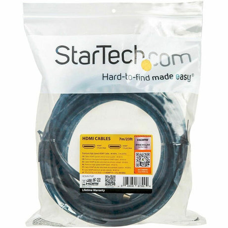 StarTech.com 23ft (7m) Premium Certified HDMI 2.0 Cable with Ethernet, High Speed Ultra HD 4K 60Hz HDMI Cable HDR10, UHD HDMI Monitor Cord — HDMM7MP