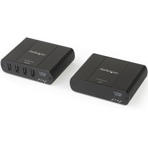 StarTech.com 4 Port USB 2.0 Extender Hub over Cat5e or Cat6 Ethernet Cable - 330ft/100m Metal USB 2.0 Extender Kit - ESD, Powered, 480mbps — USB2004EXT2NA