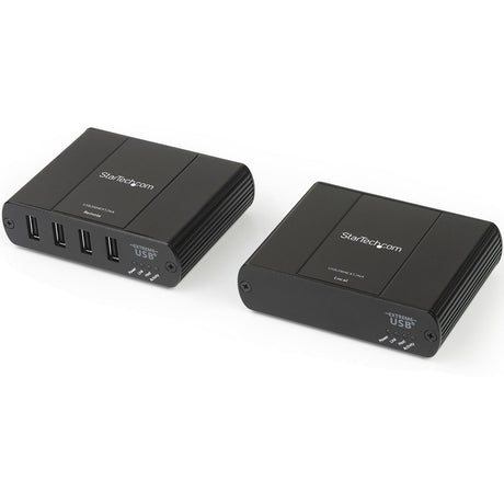 StarTech.com 4 Port USB 2.0 Extender Hub over Cat5e or Cat6 Ethernet Cable - 330ft/100m Metal USB 2.0 Extender Kit - ESD, Powered, 480mbps — USB2004EXT2NA