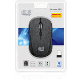 Adesso iMouse S80B - Wireless Fabric Optical Mini Mouse (Black) — iMouseS80B