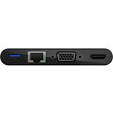 Belkin USB-C Multiport Adapter, USB-C to HDMI - USB A 3.0 - VGA - Ethernet, up 4k Resolution — AVC005BK-BL