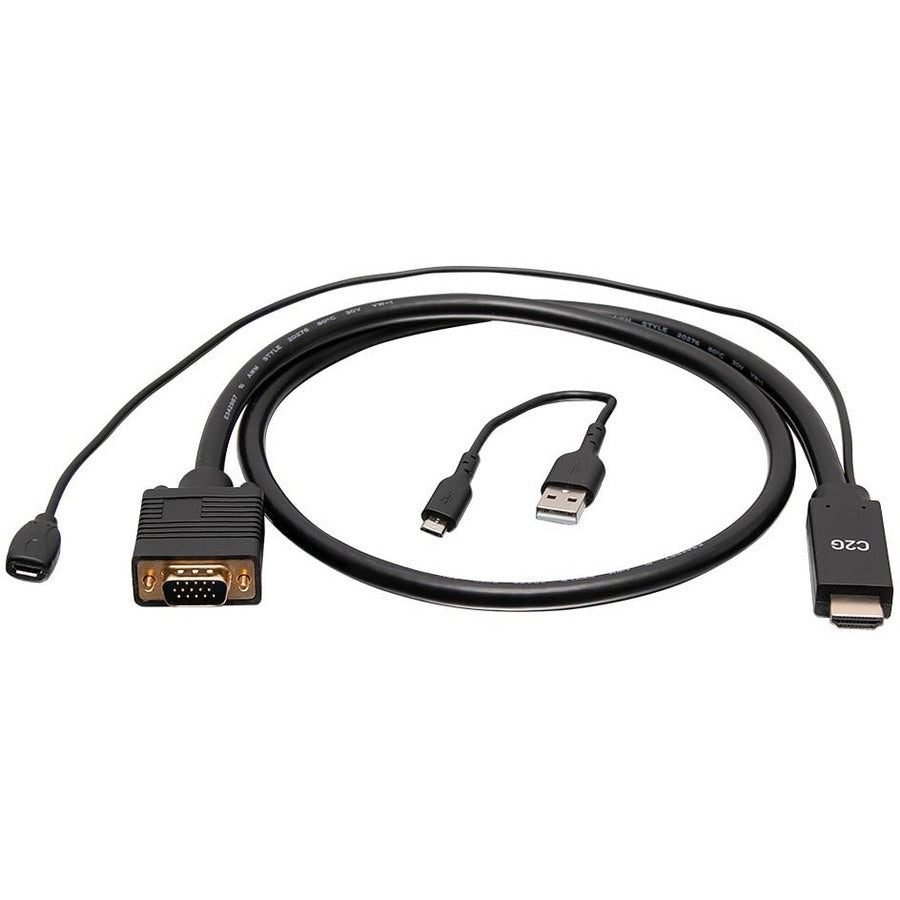 C2G 6ft HDMI to VGA Active Video Adapter Cable - USB Power - M/M — C2G41472