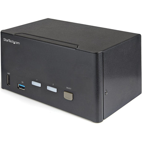 StarTech.com 2 Port Triple Monitor DisplayPort KVM Switch 4K 60Hz UHD HDR, DP 1.2 KVM Switch, 2-Pt USB 3.0 Hub, 4x USB HID, Audio, Hotkey — SV231TDPU34K