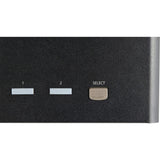 StarTech.com 2 Port Triple Monitor DisplayPort KVM Switch 4K 60Hz UHD HDR, DP 1.2 KVM Switch, 2-Pt USB 3.0 Hub, 4x USB HID, Audio, Hotkey — SV231TDPU34K