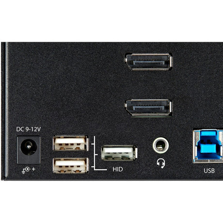 StarTech.com 2 Port Triple Monitor DisplayPort KVM Switch 4K 60Hz UHD HDR, DP 1.2 KVM Switch, 2-Pt USB 3.0 Hub, 4x USB HID, Audio, Hotkey — SV231TDPU34K
