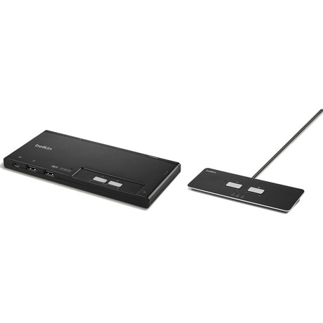 Belkin 2-Port Dual Head Modular Secure KVM Switch Base Unit, PP4.0 W/ Remote — F1DN202MOD-BA-4