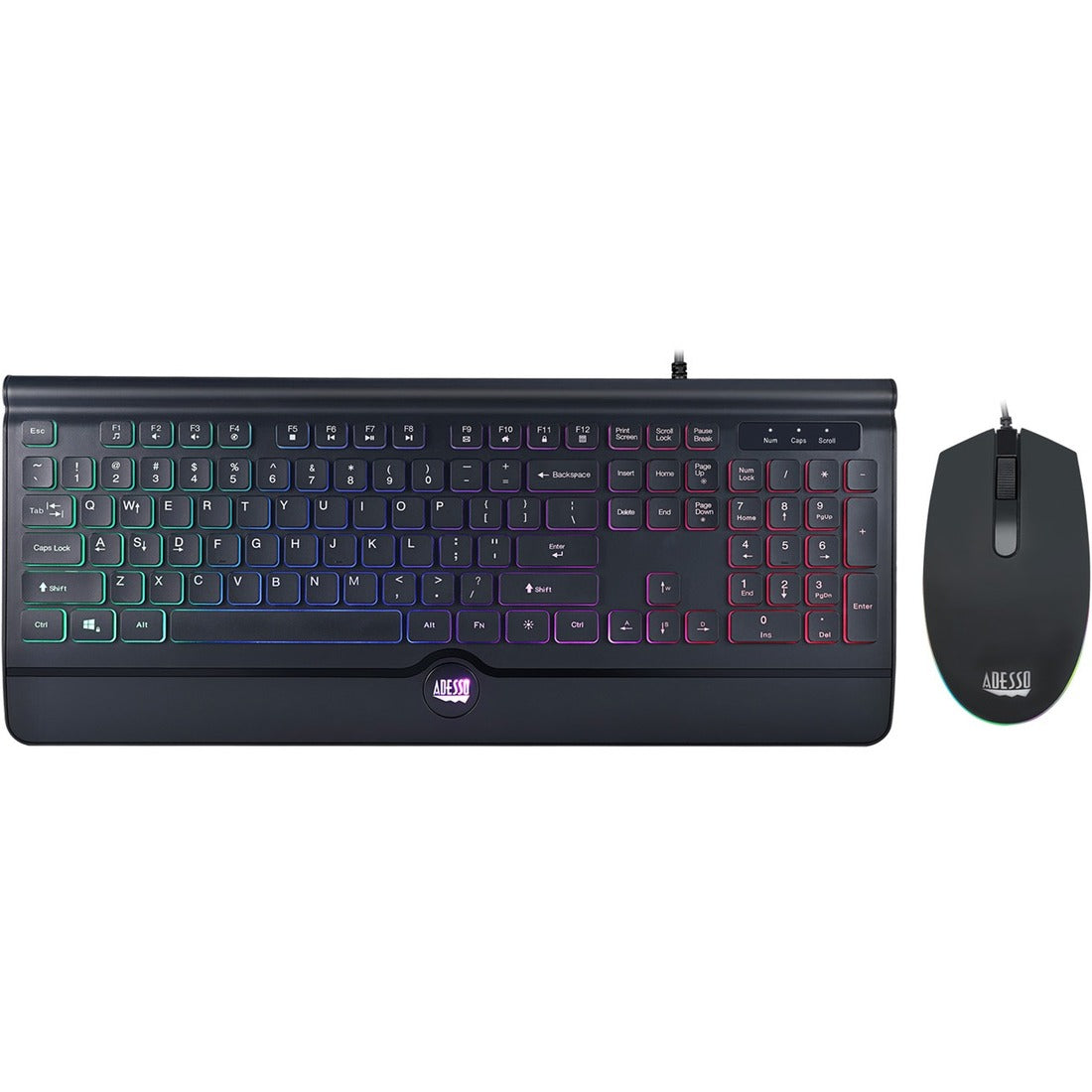 Adesso EasyTouch 137CB Illuminated Gaming Keyboard & Mouse Combo — AKB-137CB