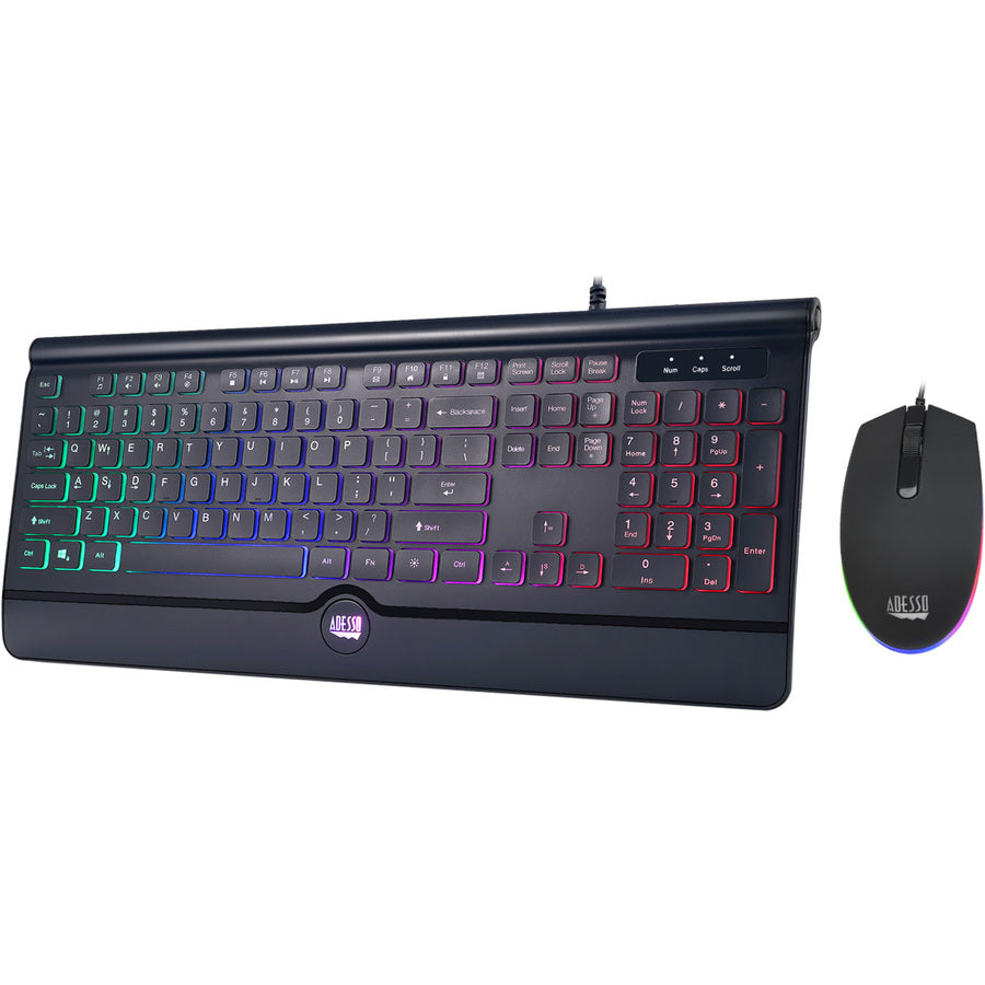 Adesso EasyTouch 137CB Illuminated Gaming Keyboard & Mouse Combo — AKB-137CB
