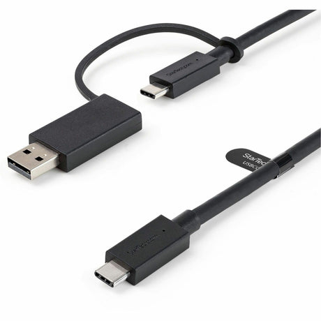 StarTech.com 3ft/1m USB-C Cable with USB-A Adapter Dongle, USB-C to C (10Gbps/PD), USB-A to C (5Gbps), 2-in-1 USB C Cable for Hybrid Dock — USBCCADP