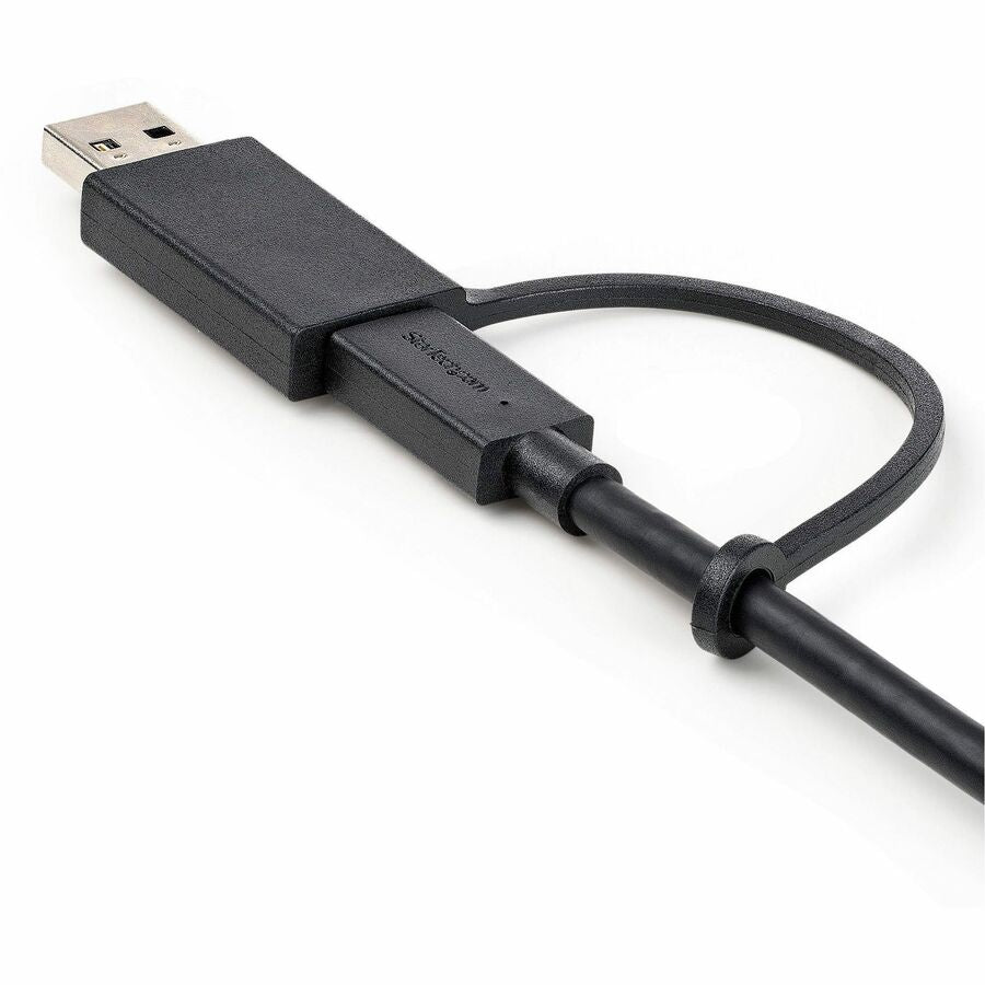 StarTech.com 3ft/1m USB-C Cable with USB-A Adapter Dongle, USB-C to C (10Gbps/PD), USB-A to C (5Gbps), 2-in-1 USB C Cable for Hybrid Dock — USBCCADP