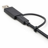StarTech.com 3ft/1m USB-C Cable with USB-A Adapter Dongle, USB-C to C (10Gbps/PD), USB-A to C (5Gbps), 2-in-1 USB C Cable for Hybrid Dock — USBCCADP