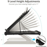 SIIG Adjustable Riser Stand Holder for Laptop up to 17" — CE-MT3911-S1