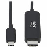 Eaton Tripp Lite Series USB-C to HDMI Adapter Cable (M/M), 4K, 4:4:4, Thunderbolt 3 Compatible, Black, 6 ft. (1.8 m) — U444-006-HBE