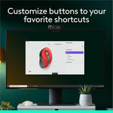 Logitech Signature M650 L Full Size Wireless Mouse - For Large Sized Hands, 2-Year Battery, Silent Clicks, Bluetooth, Red — 910-006358