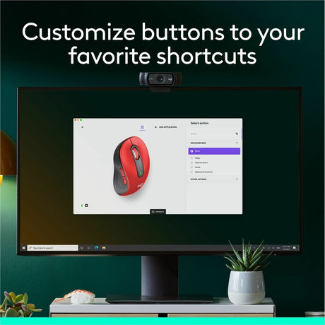Logitech Signature M650 L Full Size Wireless Mouse - For Large Sized Hands, 2-Year Battery, Silent Clicks, Bluetooth, Red — 910-006358