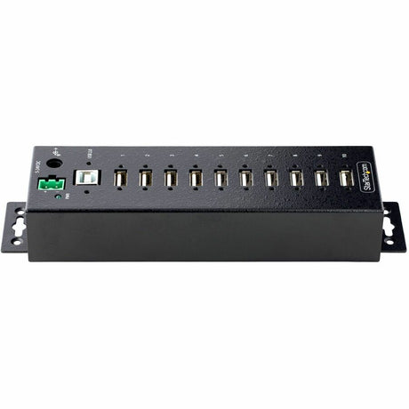 StarTech.com 10-Port Industrial USB 2.0 HUB, Rugged USB Hub w/ESD Level 4 Protection, DIN/Wall/Desk Mountable USB-A Hub, USB Expansion Hub — USB210AIND-USB-A-HUB