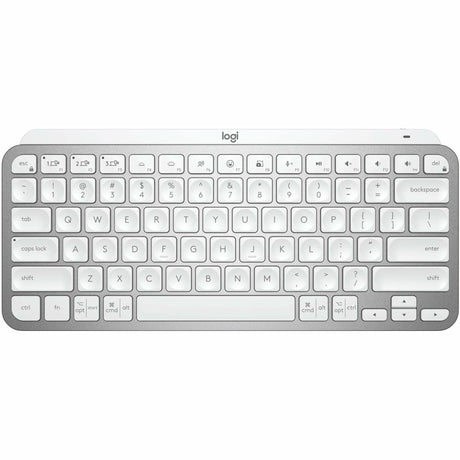 Logitech MX Keys Mini Minimalist Wireless Illuminated Keyboard, Compact, Bluetooth, USB-C, Pale Gray — 920-010473