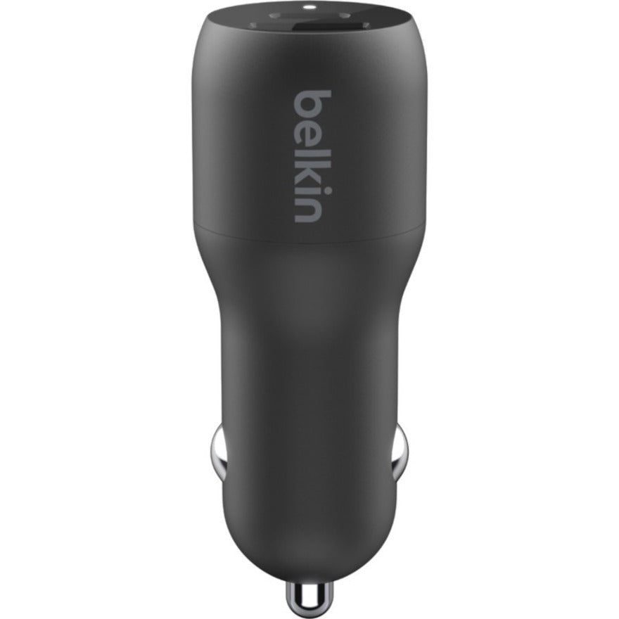 Belkin BoostCharge Dual Car Charger with PPS 37W (USB-C Cable with Lightning Connector included) — CCB004bt1MBK-B5
