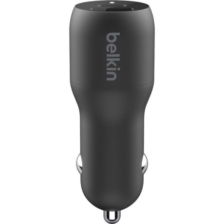 Belkin BoostCharge Dual Car Charger with PPS 37W (USB-C Cable with Lightning Connector included) — CCB004bt1MBK-B5