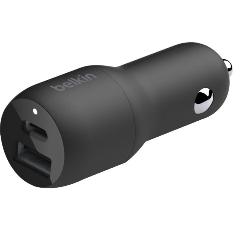 Belkin BoostCharge Dual Car Charger with PPS 37W (USB-C Cable with Lightning Connector included) — CCB004bt1MBK-B5