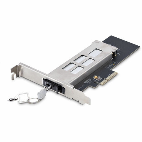 StarTech.com M.2 NVMe SSD to PCIe x4 Removable Mobile Rack for PCI Express Expansion Slot, Tool-less Installation, PCIe Hot-Swap Drive Bay — M2-REMOVABLE-PCIE-N1
