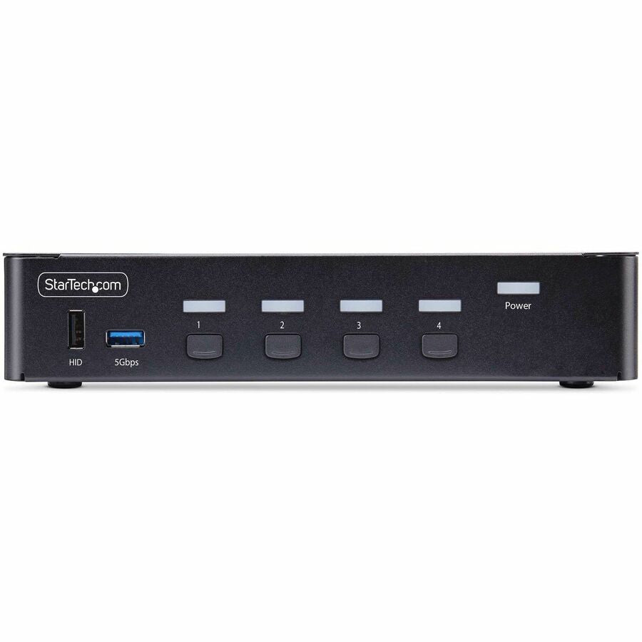StarTech.com 4-Port DisplayPort 1.4 KVM Switch, 8K 60Hz / 4K 144Hz, 2x USB 3.0 Ports, 4x USB 2.0 Ports, Hotkey Switching, TAA Compliant — D86A2-4-PORT-8K-KVM