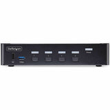 StarTech.com 4-Port DisplayPort 1.4 KVM Switch, 8K 60Hz / 4K 144Hz, 2x USB 3.0 Ports, 4x USB 2.0 Ports, Hotkey Switching, TAA Compliant — D86A2-4-PORT-8K-KVM