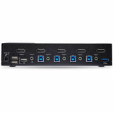 StarTech.com 4-Port DisplayPort 1.4 KVM Switch, 8K 60Hz / 4K 144Hz, 2x USB 3.0 Ports, 4x USB 2.0 Ports, Hotkey Switching, TAA Compliant — D86A2-4-PORT-8K-KVM