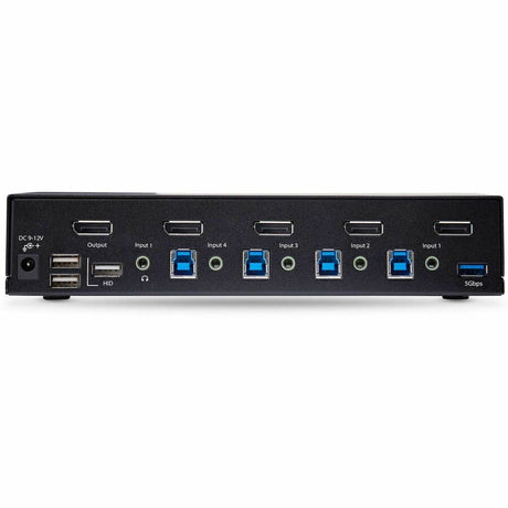StarTech.com 4-Port DisplayPort 1.4 KVM Switch, 8K 60Hz / 4K 144Hz, 2x USB 3.0 Ports, 4x USB 2.0 Ports, Hotkey Switching, TAA Compliant — D86A2-4-PORT-8K-KVM