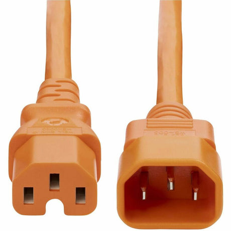 StarTech.com 6ft (1.8m) Heavy Duty PDU Power Cord, IEC 60320 C14 to C15, 15A 250V, 14AWG, Orange Power Cable, UL Listed — 8915-460Q-POWER-CORD