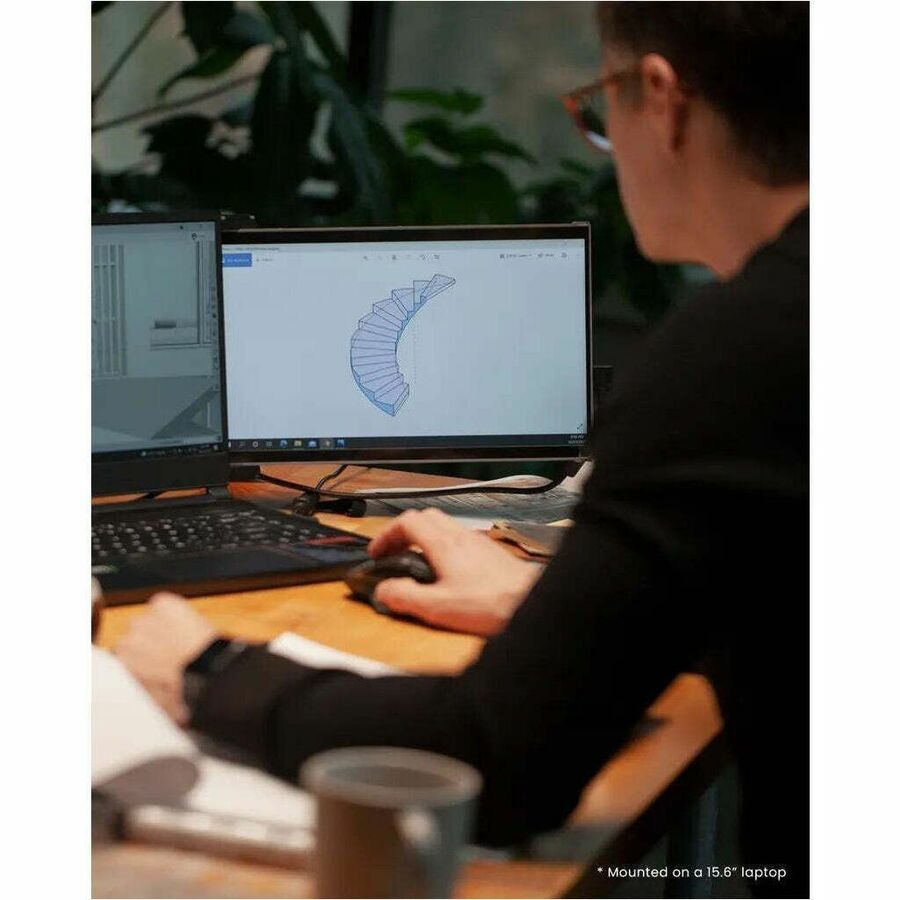 Mobile Pixels Duex Max DS 14" Class LCD Monitor - Black — 101-1007P06