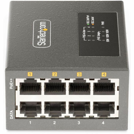 StarTech.com 4-Port Multi-Gigabit PoE++ Injector, 5/2.5/1G Ethernet (NBASE-T), PoE/PoE+/PoE++ (802.3af/802.3at/802.3bt), 160W Power Budget — AS445C-POE-INJECTOR