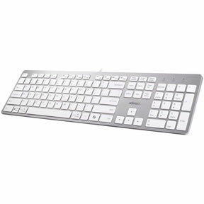 Adesso EasyTouch 730UW USB-C Multi OS Scissor Switch Keyboard With CoPilot AI Hotkey And USB-C, USB-A, 3.5mm Aux Ports — AKB-730UW