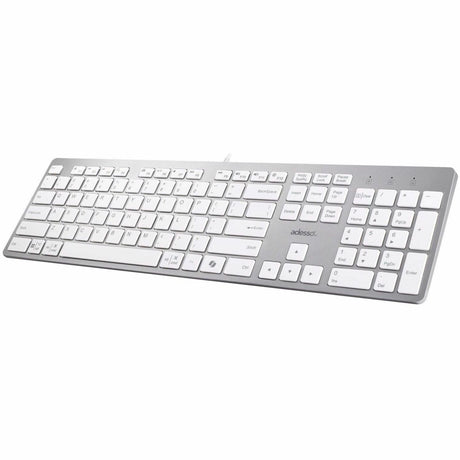 Adesso EasyTouch 730UW USB-C Multi OS Scissor Switch Keyboard With CoPilot AI Hotkey And USB-C, USB-A, 3.5mm Aux Ports — AKB-730UW