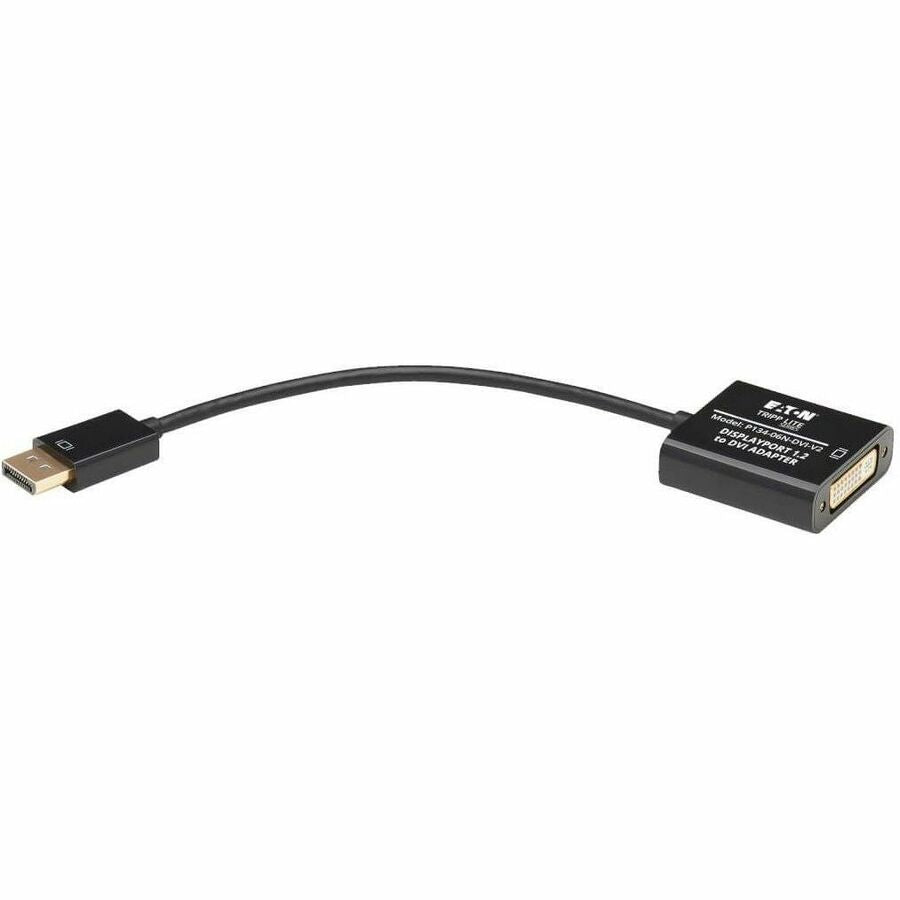 Eaton Tripp Lite Series DisplayPort to DVI Active Adapter Video Converter, DP ver 1.2, (M/F), 6-in. (15.24 cm) — P134-06N-DVI-V2