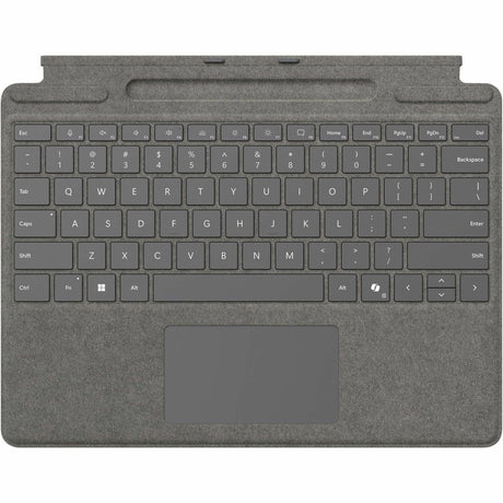 Microsoft Keyboard/Cover Case Microsoft Surface Pro 10, Surface Pro 8, Surface Pro 9, Surface Pro X Tablet - Platinum — 8XB-00186