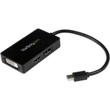 StarTech.com Travel A/V adapter - 3-in-1 Mini DisplayPort to DisplayPort DVI or HDMI converter — MDP2DPDVHD