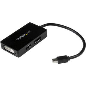 StarTech.com Travel A/V adapter - 3-in-1 Mini DisplayPort to DisplayPort DVI or HDMI converter — MDP2DPDVHD