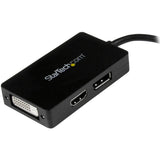 StarTech.com Travel A/V adapter - 3-in-1 Mini DisplayPort to DisplayPort DVI or HDMI converter — MDP2DPDVHD