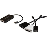 StarTech.com Travel A/V adapter - 3-in-1 Mini DisplayPort to DisplayPort DVI or HDMI converter — MDP2DPDVHD