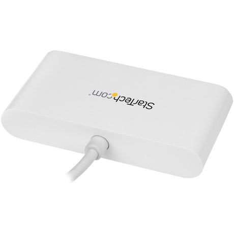 StarTech.com 4 Port USB C Hub with 4x USB-A (USB 3.0 SuperSpeed 5Gbps) - USB Bus Powered - Portable/Laptop USB Type-C Adapter Hub - White — HB30C4ABW