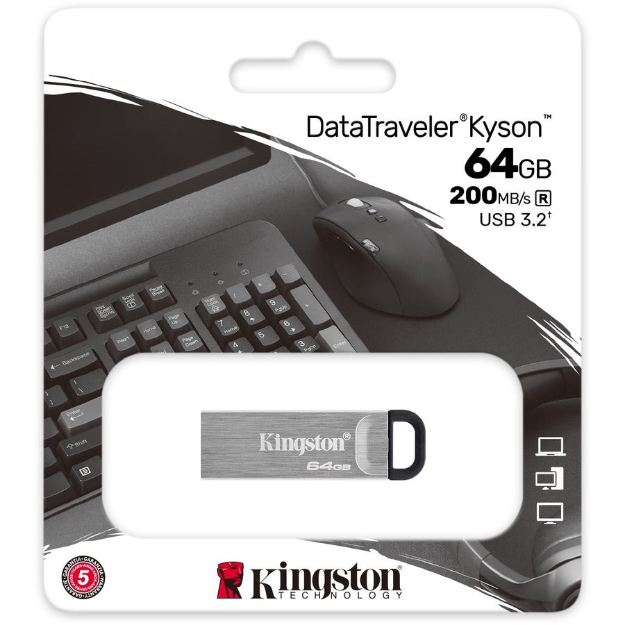 Kingston DataTraveler Kyson 64GB USB 3.2 Gen 1 Flash Drive — DTKN/64GBCL