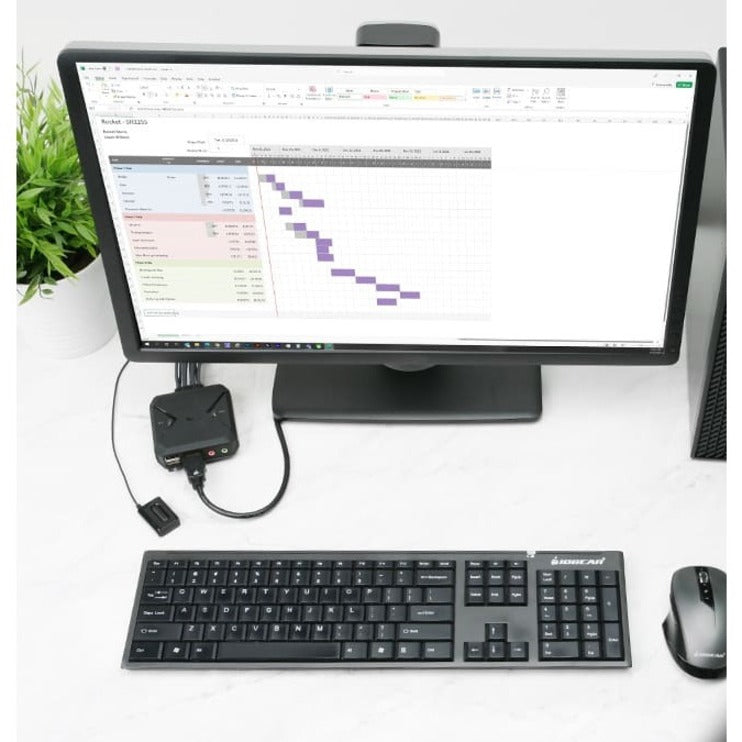 IOGEAR 2-Port 4K KVM Switch with HDMI, USB and Audio Connections — GCS92HU