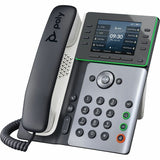 Poly Edge E350 IP Phone - Corded - Corded/Cordless - Wi-Fi, Bluetooth, NFC - 3 Multiple Conferencing - Desktop, Wall Mountable - White, Midnight Blue - TAA Compliant — 82M89AA