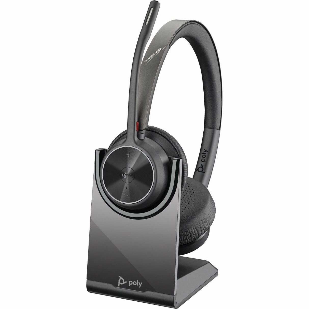 Poly Voyager 4320-M Microsoft Teams Certified Headset + BT700 Dongle + Charging Stand — 77Z32AA