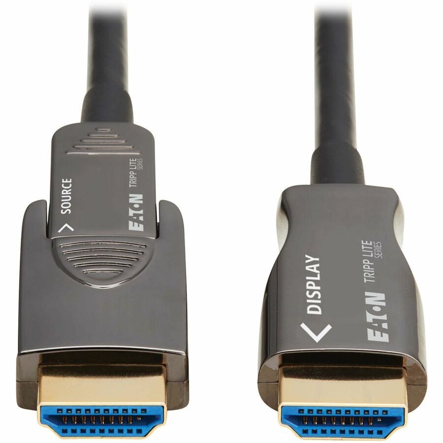 Eaton Tripp Lite series 8K HDMI Fiber Active Optical Cable (AOC) - 8K UHD @ 60 Hz, HDR, Detachable Connector, M/M, Black, 30 m (98 ft.) — P568FM-30M-8K6