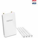 TRENDnet 5 DBI Wireless AC1300 Outdoor PoE+ Omni-Directional Access Point; TEW-841APBO; 4 X 5 DBI Omni Directional Antennas; Point-to-Point & Point-to-Multi-Point Wi-Fi Bridging; IEEE 802.3AT PoE+