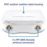 TRENDnet 5 DBI Wireless AC1300 Outdoor PoE+ Omni-Directional Access Point; TEW-841APBO; 4 X 5 DBI Omni Directional Antennas; Point-to-Point & Point-to-Multi-Point Wi-Fi Bridging; IEEE 802.3AT PoE+
