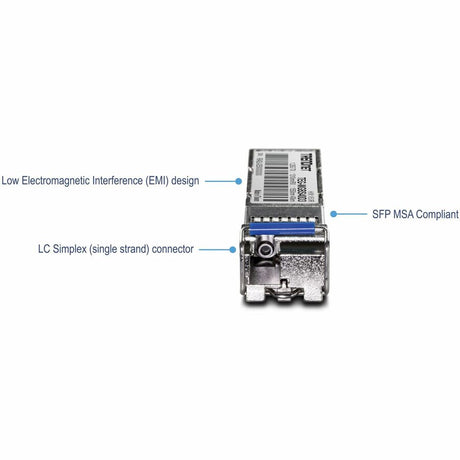 TRENDnet SFP to RJ45 Dual Wavelength Single-Mode LC Module; TEG-MGBS40D3; Must Pair with TEG-MGBS40D5 or a Compatible Module; Up to 40km (24.85 miles); Standard SFP Slot Compatible; Lifetime Protection — TEG-MGBS40D3